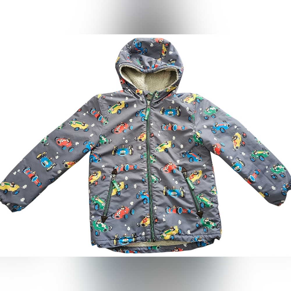 Mini Boden Sherpa Lined Hooded Jacket 9-10y